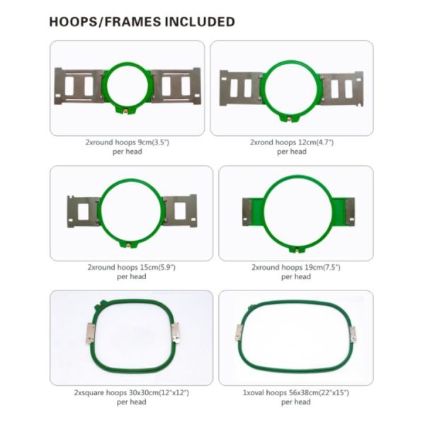 Single Head Embroidery Machine, 12/15 Needles (Updated Version) - Image 2