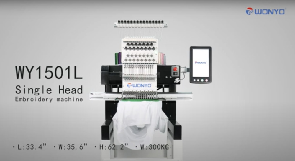 Customized black single head embroidery machine for customers